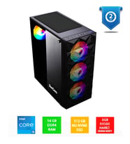 SunCom Gaming SG1-126 i5-12400F 16GB 512SSD RX580 FreeDOS Masaüstü Bilgisayar (Siyah)