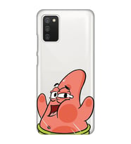 Samsung Galaxy A02S Uyumlu Patrick Star Desenli Şeffaf Telefon Kılıfı