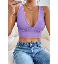 pilelistore Kadın Siyah Çapraz Sırt Detaylı Şık Crop Top Büstiyer