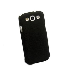 Galaxy S3 i9300 ile Uyumlu Kumlu Sert Kauçuk Kılıf Siyah