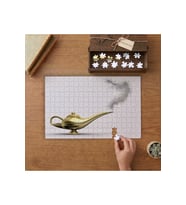 Aladdinin Lambası Tasarımı 240 parça Ahşap Puzzle Ahşap Kutuda MP00143