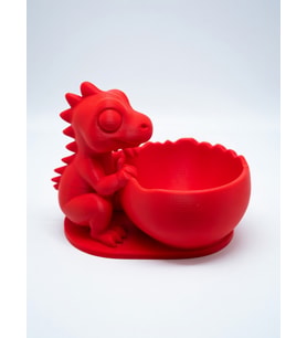 MYCRAFT3D Sevimli Dinozor Figürlü Popcorn Kasesi 3D Baskı - Ejderha Figürlü Mısır Gevreği Atıştırmalık Kabı