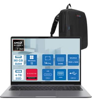 Asus Expertbook P3 PM3406CKA Ryzen Aı 7-350 80GB Ddr5 4tb SSD Radeon 860M 14.0-Inch, Wuxga (1920 x 1200) 300NITS WIN11PRO Taşınabilir Bilgisayar PM3406CKAP25+ZETTAÇANTA