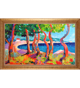 ALTIN ÇERÇEVELİ PASPARTULU TABLO CR1504