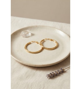 316L Çelik Gold Renk 28 mm Halka Küpe TJ-BKP12006