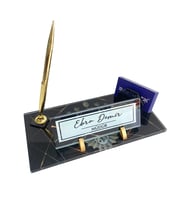 Kişiye Özel Premium Yüksek Kalite Uv Baskılı Osmanlı Arması Detaylı Kristal Masa İsimliği