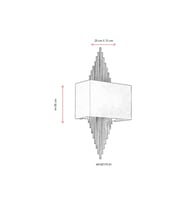 Avonni AP-62175-01 Siyah Boya Aplik E14 Metal H: 58 cm, WxD: 25x13 cm