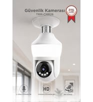 Torima Güvenlik Kamerası 360 Derece Dönebilen Wifi Ampül Full Hd Smart Ip Kamera CMR26 Beyaz