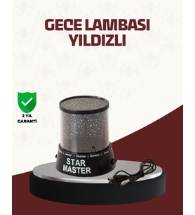 Galaxy Efektli LED Projektör Taşınabilir Yıldız Gece Lambası