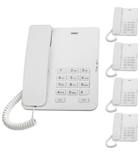 Karel TM140 Beyaz Analog Telefon 5'li Fırsat Paketi
