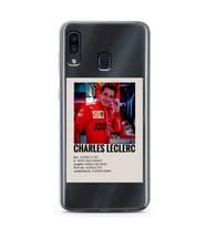 Samsung Galaxy A20/A30 Uyumlu Charles Leclerc Desenli Şeffaf Telefon Kılıfı