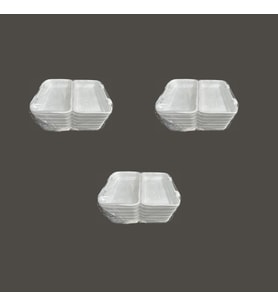 Dağyüce 36/D Tek Kullanımlık Köpük İskender Kapaklı Kase Kutu - 23.5x15 Cm. - 20 Adetlik 3 Paket