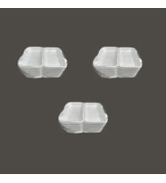 Dağyüce 36/D Tek Kullanımlık Köpük İskender Kapaklı Kase Kutu - 23.5x15 Cm. - 20 Adetlik 3 Paket