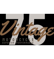 Vintage 75 Motorcycle Sticker 10x10 cmRenkli Sticker