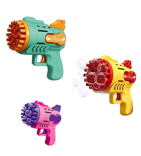 3 ADET MAVİ SARI PEMBE KÖPÜK TABANCASI 29 DELİKLİ ÇOKLU KÖPÜK ATAN TABANCA  6 SOLİSYONLU BUBBLES GUN