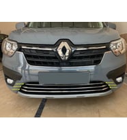 Renault Express Krom Ön Tampon Alt Çıta 3 Parça 2021> Paslanmaz Çelik