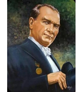Atatürk Sayılarla Boyama Seti 40x50 cm (Tuvale Gerili)