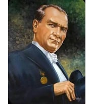 Atatürk Sayılarla Boyama Seti 40x50 cm (Tuvale Gerili)