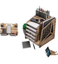 Design VoronoiXL Ofis Masaüstü Organizer Seti A4 Evrak Rafı (Akçaağaç)