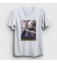 Presmono Unisex Beyaz Space Station Film 2001 A Space Odyssey T-Shirt 241821tt