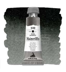 Maimeri Blu Tüp Sulu Boya 12 ml S1 No:540 Mars Black