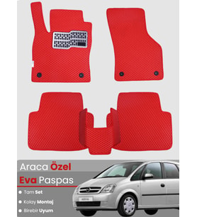 OPEL MERİVA A (2003-2010) Uyumlu EVA Paspas Tam Set–Araca Özel,Oto Paspas,Kolay Montaj