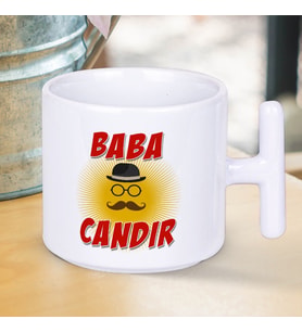 Baba Candır Yazılı Babalar Gününe Özel Hediyelik T Kupa Bardak
