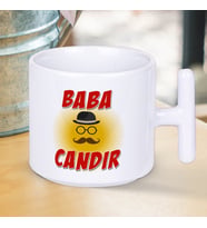 Baba Candır Yazılı Babalar Gününe Özel Hediyelik T Kupa Bardak
