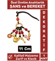 Özel Model Yüksek Kaliteli Dayanıklı Dekoratif Şık Hediyelik ŞANS VE BEREKET Motifli Anahtarlık