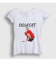 Presmono Kadın Beyaz Candy Müzik Doja Cat T-Shirt 489488tt
