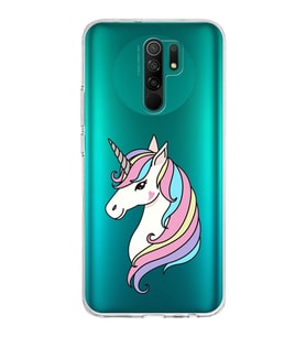 Xiaomi Redmi 9 Uyumlu Kapak Unicorn Tasarımlı Şeffaf Silikon Kılıf