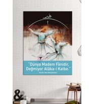 Risalei Nur Dervişler Saidi Nursi Islami Dini Hat Kanvas Tablo