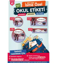Okul Etiketi Transformers Kalem Defter Etiketi Özel İsim Yazılabilen Etiket Seti - İsim Etiketi-T575-OE63