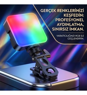 RGB Vlog Işığı - Ayarlanabilir Parlaklık ve Renk