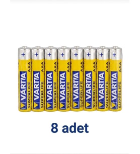 Varta Superlife Çinko AA İnce Pil 8 Adet