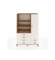 Kronos Dolap 7 Raflı 6 Çekmeceli Tek Kapaklı  132x59x195 Çam-Aytaşı/Aytaşı