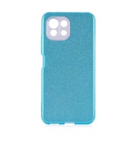 Xiaomi Mi 11 Lite Kılıf Simli Parlak Shining Kapak (Mavi)