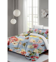 Lastikli Çarşaflı %100 Pamuk Saten Çift Kişilik Nevresim Takımı Rose Mix