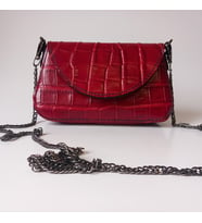A Leather El Yapımı Hakiki Deri Kadın Omuz Çanta (Kırmızı)
