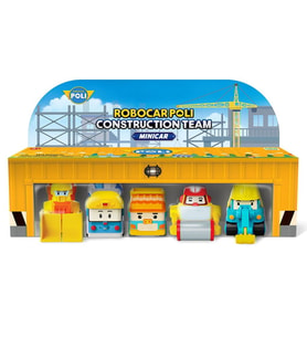 POLI MRT-761 Robocar Poli Mini İnşaat Araçları 5li Set