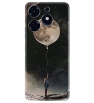 Tecno Spark 10 Pro Kılıf Resimli Desenli Baskılı Silikon Moon Baloon 1368