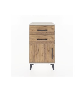 Arges Komodin Tek Raflı 2 Çekmeceli Tek Kapaklı 44x30x80 Aytaşı-Çam