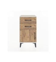 Arges Komodin Tek Raflı 2 Çekmeceli Tek Kapaklı 44x30x80 Aytaşı-Çam