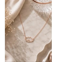 Kişiye Özel 925 Ayar Gümüş Zarif Bulut Model Kolye (Rose)