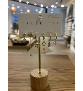 Yakemiyou Yıldızlar Altılı Küpe