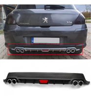 Peugeot 308 Siyah Difüzör Difizör Yuvarlak Egzoz Görünüm Kulaklı Tip 2008 - 2011