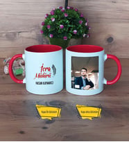 İcra Müdürü Kupa Bardak Kırmızı Fotoğraflı