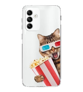 PrintiFy Samsung Galaxy A04s ile Uyumlu Kedi 1 Kamera Korumalı Şeffaf Kılıf