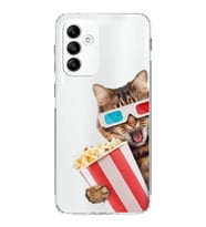 PrintiFy Samsung Galaxy A04s ile Uyumlu Kedi 1 Kamera Korumalı Şeffaf Kılıf