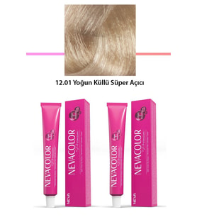 2 li Set Premium 12.01 Yoğun Küllü Süper Açıcı - Kalıcı Krem Saç Boyası 2 X 50 g Tüp